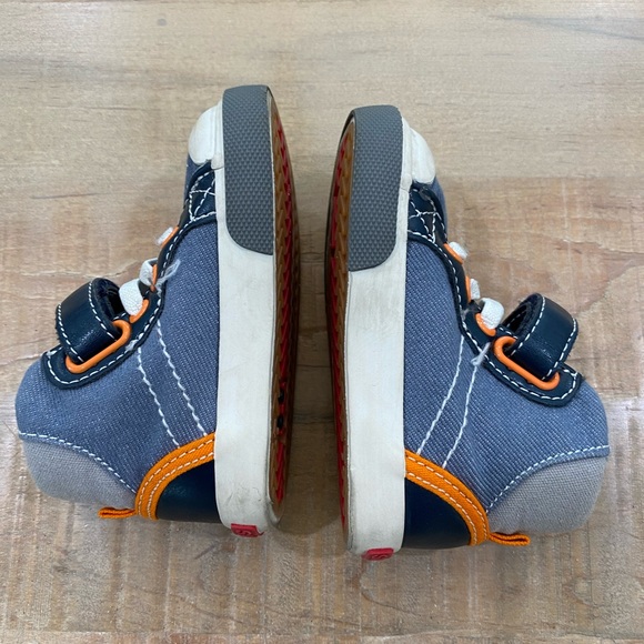 Baby kids SEE KAI RUN high top ankle sneakers shoes Velcro closure - Picture 7 of 11